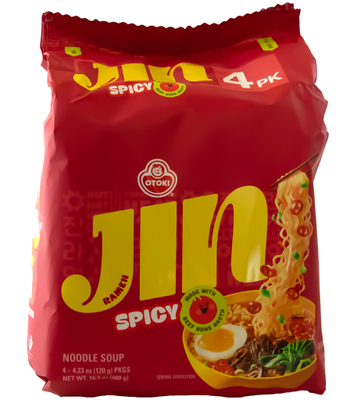 OTTOGI Jin Ramen Spicy Flavor 120g*4Bags