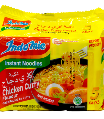 INDOMIE Instant Noodle Soup Chicken Curry Flavor 80g*5