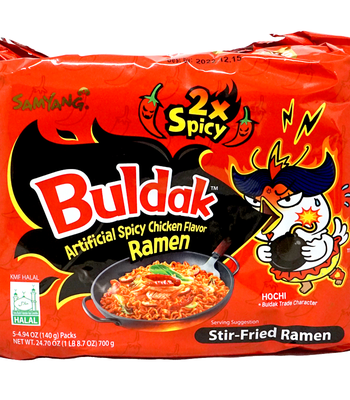SAMYANG Hot Chicken Flavor Ramen 2X Spicy Flavor 140g*5Bags