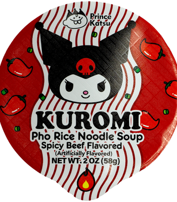 PRINCE KATSU Kuromi Pho Rice Noodle Soup Spicy Beef Flavor 58g